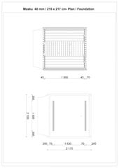 Torusaun Masku Ø 210 x 217 cm цена и информация | Садовые сараи, дровницы | kaup24.ee