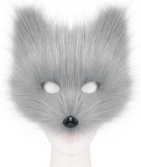 Kunstkarusnahast Fox Tail Cat Wolf Cosplay kostüümikomplekt Palusmask Kohev Käpp Kindad Halloweeni Jõulupidu Tüdrukutele Naistele hind ja info | Karnevali kostüümid | kaup24.ee