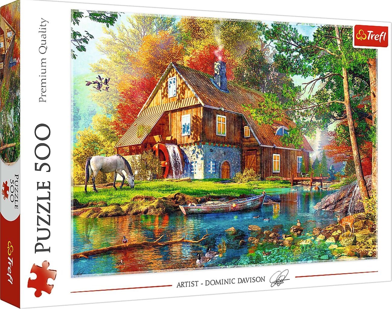 Puzzle 500 Hut Trefl jõe ääres Premium kvaliteet цена и информация | Pusled | kaup24.ee