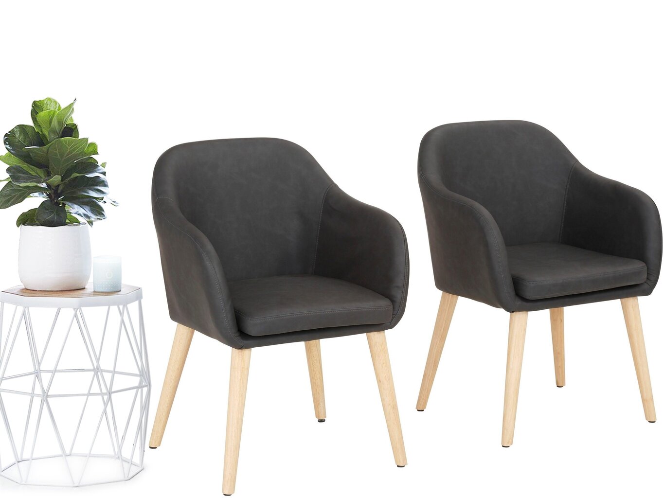 2-tooli komplekt Puch, hall hind ja info | Söögilaua toolid, köögitoolid | kaup24.ee