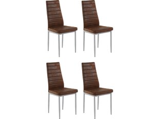 Комплект из 4 стульев Kate, коричневый цена и информация | Стулья для кухни и столовой | kaup24.ee