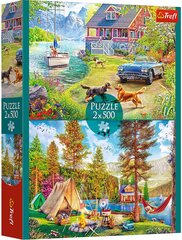 Puzzle Trefl 2x500 elemente Suvi Relax цена и информация | Песочницы, песок | kaup24.ee