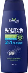 EKO LINE Men atvēsinošs šampūns-kondicionieris 2in1 Classic, 400ml цена и информация | Шампуни | kaup24.ee