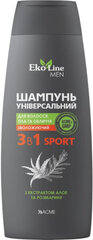 EKO LINE Men universālais šampūns matiem, ķermenim, sejai 3in1 Sport, 400ml цена и информация | Шампуни | kaup24.ee