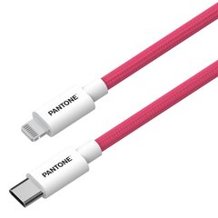 PANTONE MFi кабель Lightning - USB-C 1.5m PT-CTL002-5 Pink 184C цена и информация | Кабели и провода | kaup24.ee