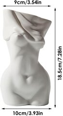 Body Art Vase Woman Planter Pot Ceramic Sculpture Vases, Human Flower Vase Resin Vases Female Form Butt Plant Pot With Drainage Holes, Matt White цена и информация | Вазы | kaup24.ee