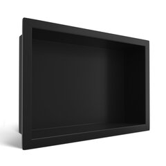 Roostevabast terasest süvistatav riiul WALL-BOX must 30x20x10 cm цена и информация | Аксессуары для ванной комнаты | kaup24.ee