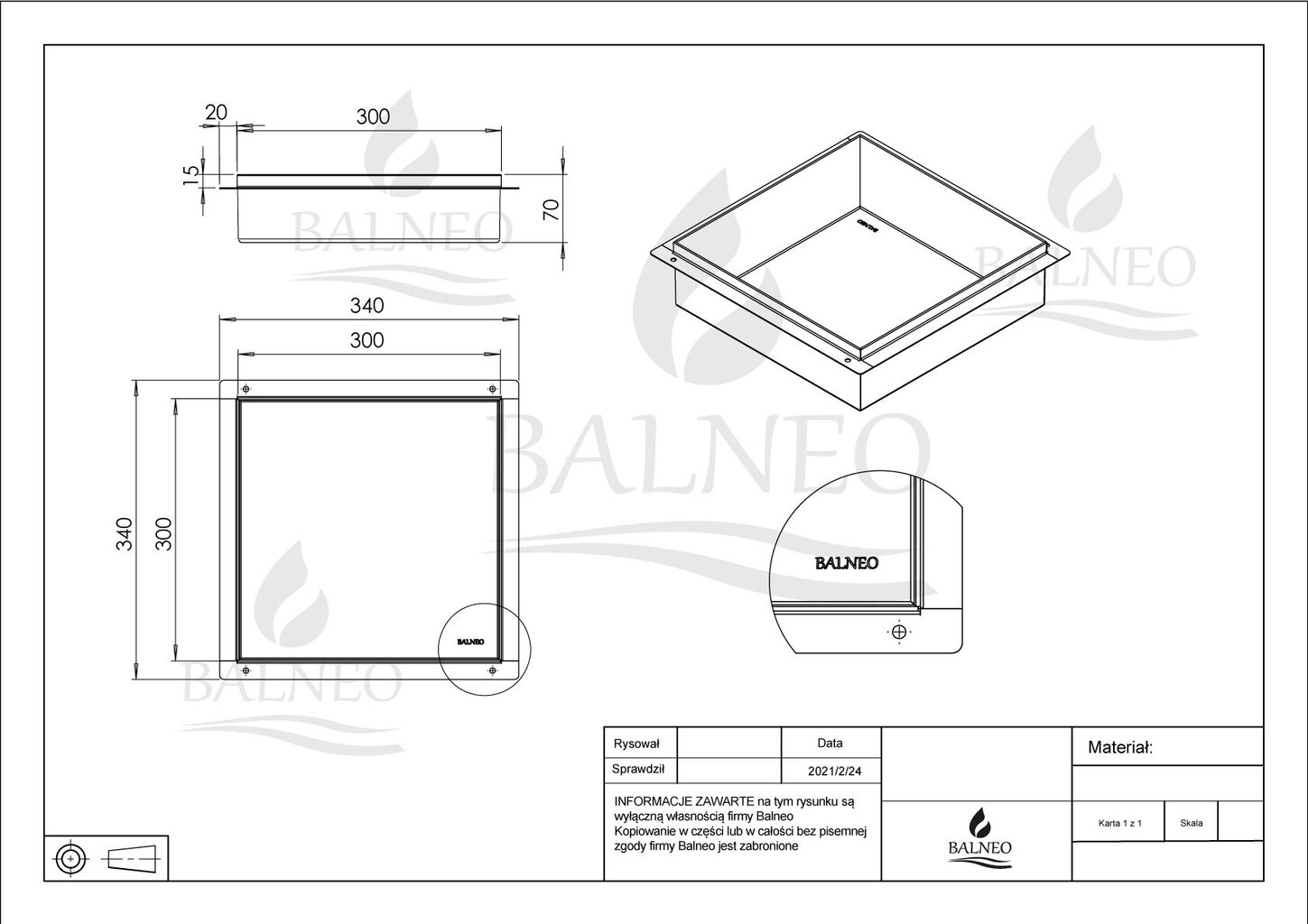 Süvistatav riiul raamita WALL-BOX 30x30x7 cm цена и информация | Vannitoa sisustuselemendid ja aksessuaarid | kaup24.ee