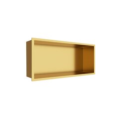 Roostevabast terasest süvistatav riiul WALL-BOX kuldne 45x20x10 cm цена и информация | Аксессуары для ванной комнаты | kaup24.ee