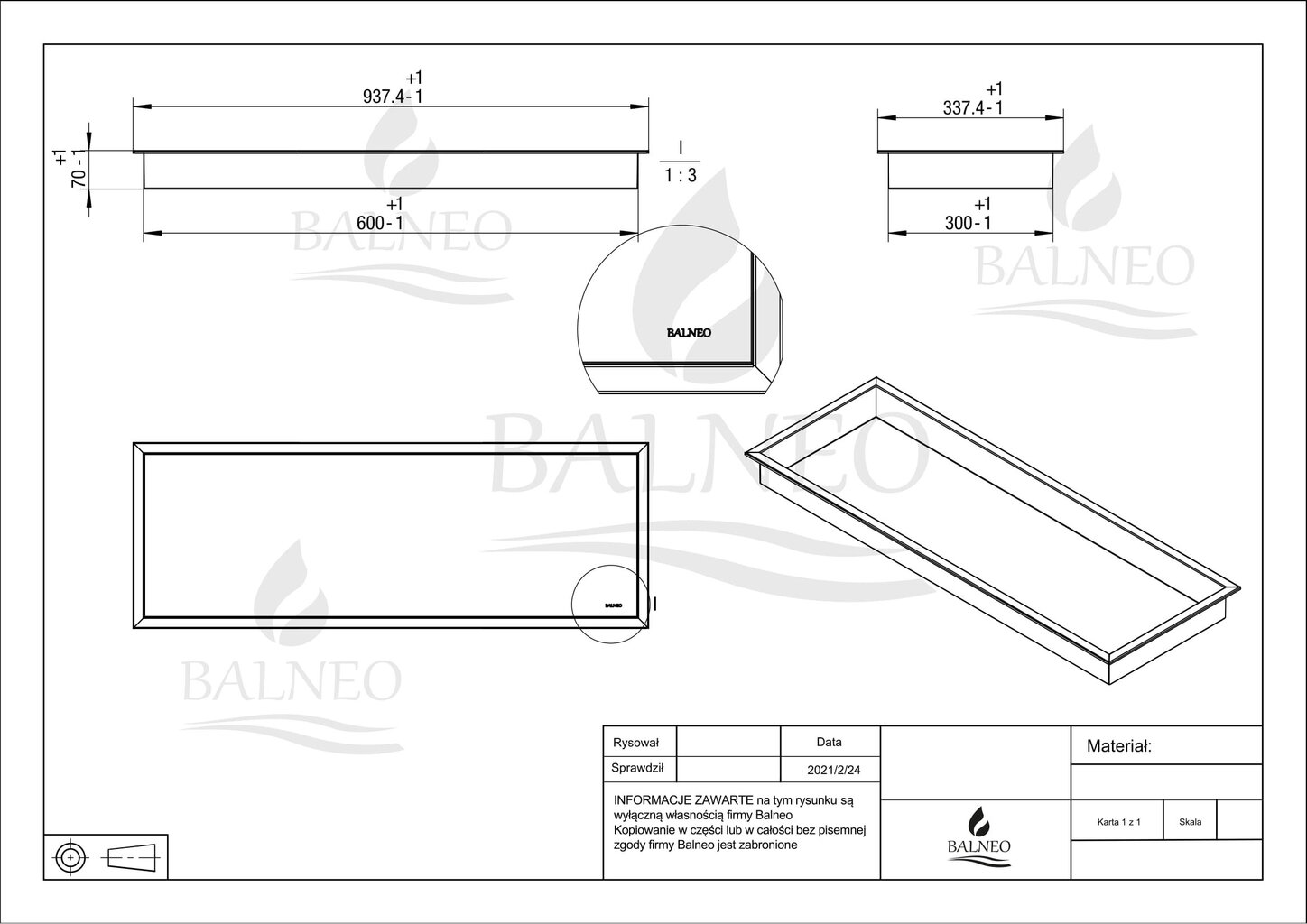 Süvistatav riiul WALL-BOX 90x30x10 cm hind ja info | Vannitoa sisustuselemendid ja aksessuaarid | kaup24.ee