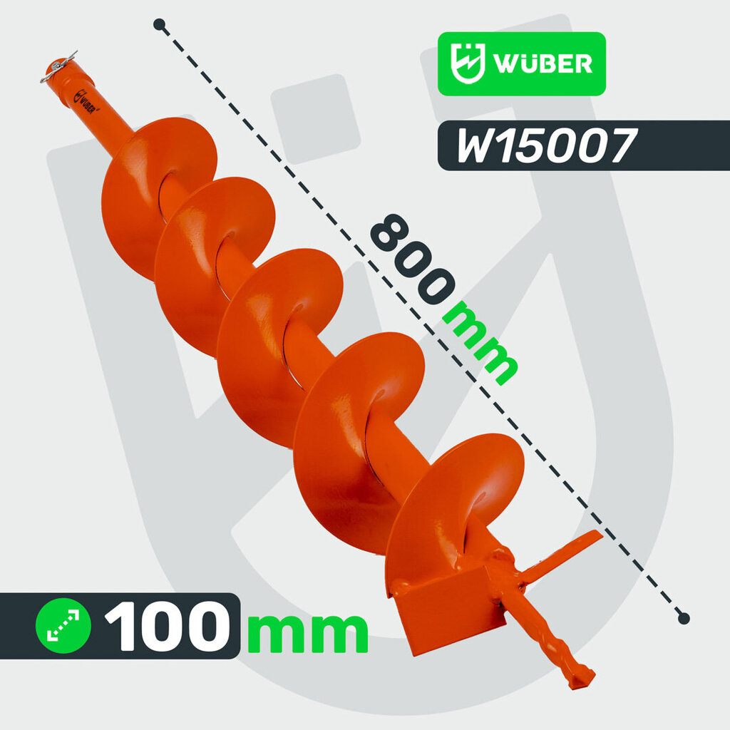 Muldäke Wuber 100/800 mm цена и информация | Pinnasepuurid | kaup24.ee