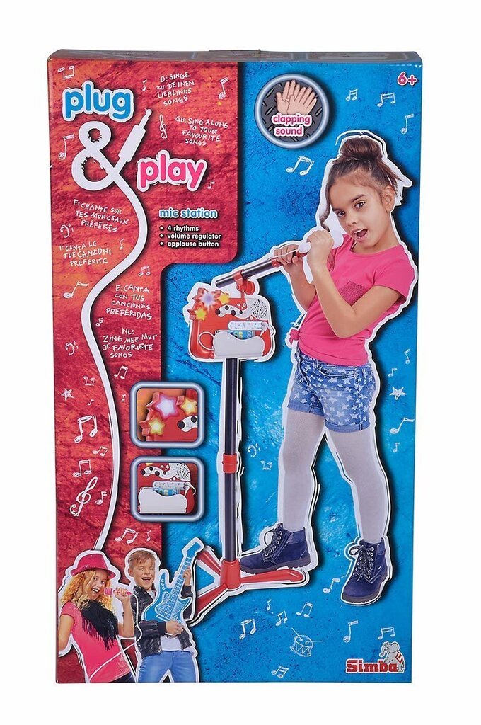 Mänguasi mikrofon koos alusega Simba Plug & Play hind ja info | Arendavad mänguasjad | kaup24.ee