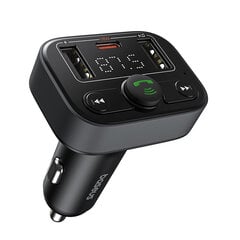 Auto Bluetooth 5.0 FM saatja 2xUSB + USB-C, must hind ja info | FM modulaatorid, FM trasmitterid | kaup24.ee