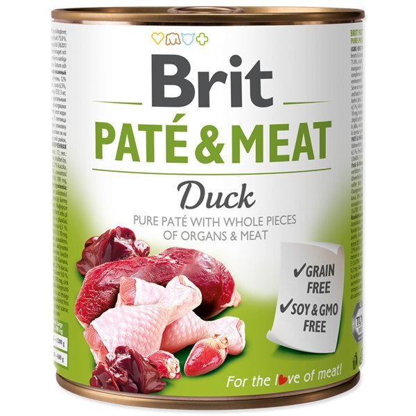 Brit Care Duck Paté & Meat konserv koertele 800g цена и информация | Konservid koertele | kaup24.ee