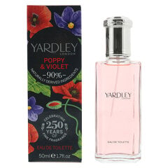 Tualettvesi Yardley poppy violet EDT naistele, 50ml hind ja info | Naiste parfüümid | kaup24.ee