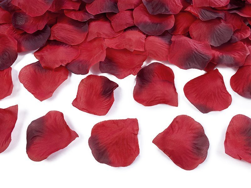 Dekoratiivsed roosi kroonlehed, punane, 1 pakk/100 tk hind ja info | Peokaunistused | kaup24.ee