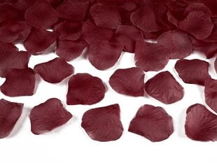 Dekoratiivsed roosi kroonlehed, tumepunane, 1 karp/100 pakki (1 pakk/100 tk) hind ja info | Peokaunistused | kaup24.ee