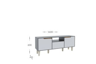 Тумба под телевизор Wood, белый/серый цена и информация | Тумбы под телевизор | kaup24.ee