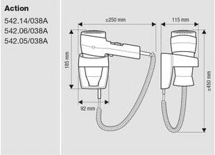 Valera 542.06/038A white цена и информация | Фены | kaup24.ee