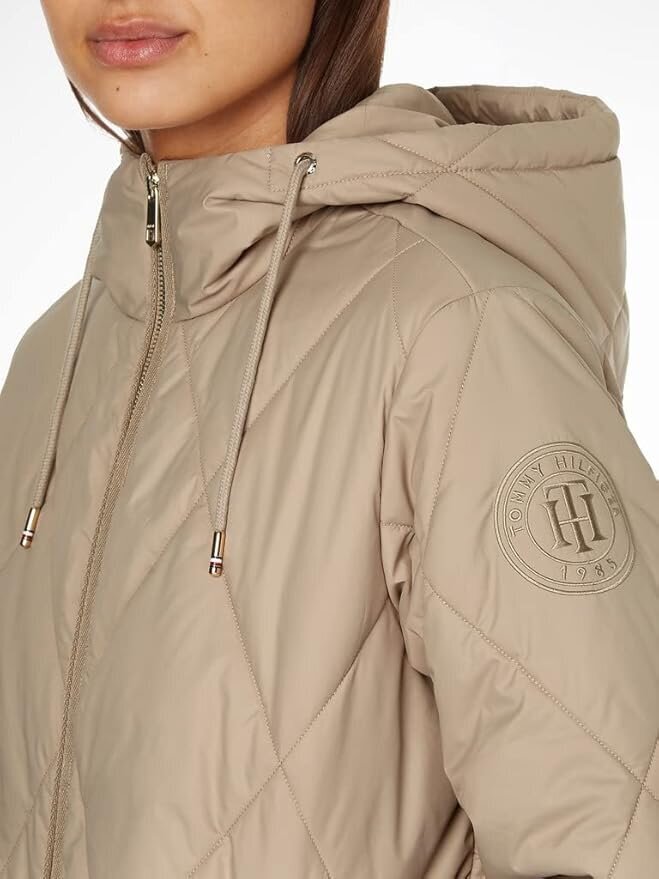 Tommy Hilfiger LW Sorona Quilted Coat mantel naistele, WW0WW35092, beež hind ja info | Naiste joped ja parkad | kaup24.ee