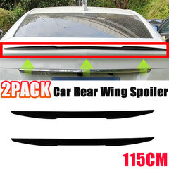 2/1 tk 115 cm universaalne auto tagatiib huulespoiler saba pagasiruumi ääris läikiv must auto sedaan pagasiruumi tagumine spoiler tiivavõidusõit hind ja info | Lisaseadmed | kaup24.ee