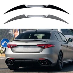 Alfa Romeo Giulia sedaani 2015 2016 2017-2023 jaoks. Tagumise pagasiruumi kaane spoileri tiiva kiud välimus/läikega must tagaluugi jagaja huule hind ja info | Lisaseadmed | kaup24.ee