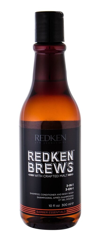 Šampoon-palsam-dušigeel meestele Redken Brews 3in1 300 ml цена и информация | Šampoonid | kaup24.ee