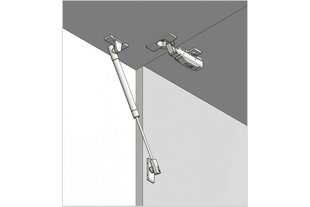 Газоподъемный механизм для шкафов, 80Н, Д-12, антрацит цена и информация | Другие принадлежности для мебели | kaup24.ee