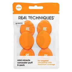 Real Techniques Mini Miracle Concealer Puff 6 Pack цена и информация | Кисти для макияжа, спонжи | kaup24.ee