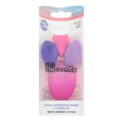 Real Techniques Miracle Complexion Sponge + 3 Minis Makeup Sponge komplekt hind ja info | Meigipintslid, -käsnad | kaup24.ee