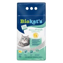 Песок для кошачьего туалета - Biokats Bianco Fresh, 10 л цена и информация | Туалеты для кошек | kaup24.ee