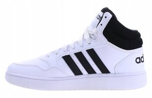 Adidas HOOPS 3.0 MID kingad valge kõrge IG3715 suurus 36.6 hind ja info | Naiste spordi- ja vabaajajalatsid | kaup24.ee