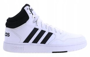 Adidas HOOPS 3.0 MID kingad valge kõrge IG3715 suurus 36.6 hind ja info | Naiste spordi- ja vabaajajalatsid | kaup24.ee