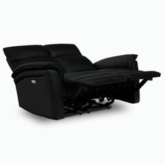 Diivan Helsingborg 2ne recliner, must nahk hind ja info | Diivanid ja diivanvoodid | kaup24.ee