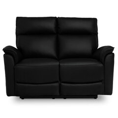 Diivan Helsingborg 2ne recliner, must nahk цена и информация | Диваны | kaup24.ee