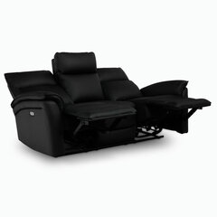 Diivan Helsingborg 3ne recliner, must nahk hind ja info | Diivanid ja diivanvoodid | kaup24.ee