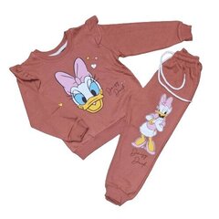 Хлопковый комплект "Daisy Duck" (куртка + брюки) - коричневый цвет. 0787870171271-izm-122 цена и информация | Комплекты для девочек | kaup24.ee