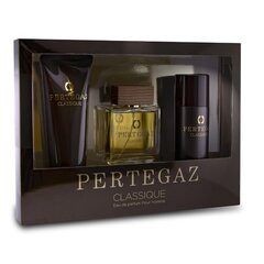 Komplekt Saphir Pertegaz Classique EDP meestele: Lõhnavesi 100 ml + dušigeel 230 ml + palldeodorant 150 ml hind ja info | Meeste parfüümid | kaup24.ee