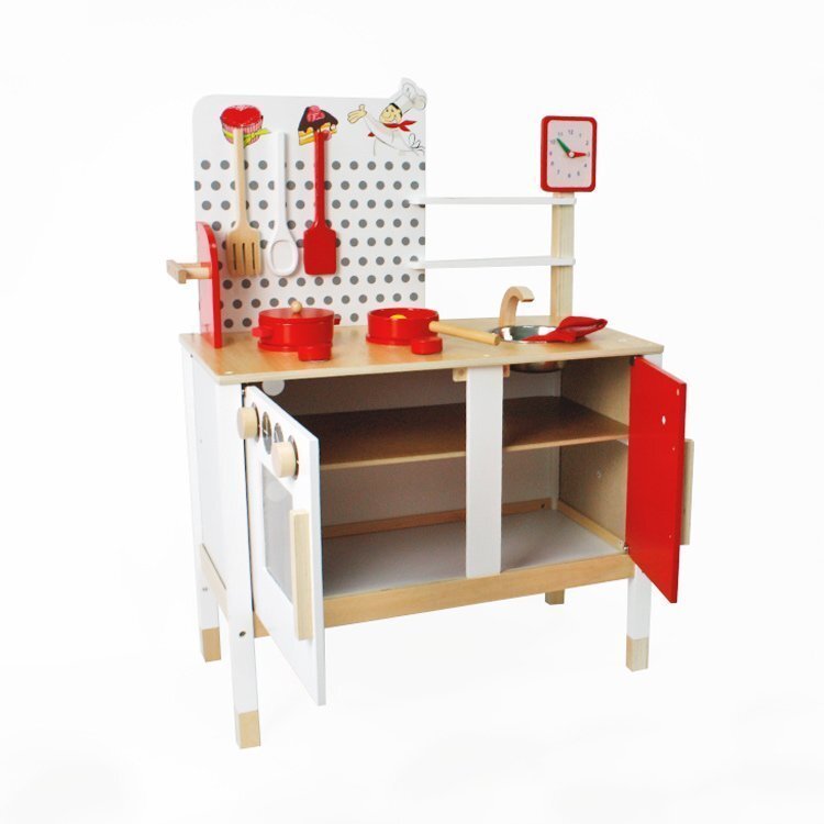Suur puidust mänguköök XL tarvikutega Cook hind ja info | Tüdrukute mänguasjad | kaup24.ee