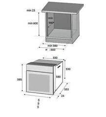 Духовка Hausberg HB-8053INOX цена и информация | Духовки | kaup24.ee