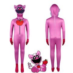 Naeratavad olevused Poppy Cosplay laste kostüüm Halloweeni liibuv Onesie cosplay kostüüm mänguaeg Jumpsuit Party Bodysuit lastele цена и информация | Карнавальные костюмы | kaup24.ee