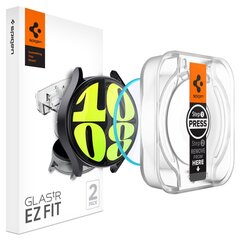 SPIGEN GLAS.TR "EZ-FIT" KARASTATUD KLAAS 2-PACK GALAXY WATCH 7 (40 MM) LÄBIPAISTEV hind ja info | Nutikellade ja nutivõrude tarvikud | kaup24.ee