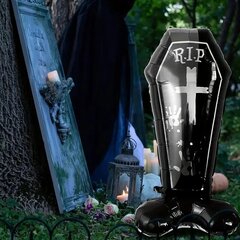 Фольгированный воздушный шар с хеловином RIP grave design, черный цена и информация | Шарики | kaup24.ee