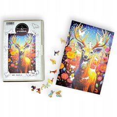 Mruu&Amp;Pruu Hirvepuzzle 20 X 28 Cm 160 Tükki Puidust Puzzle hind ja info | Pusled | kaup24.ee