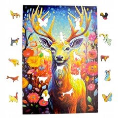 Mruu&Amp;Pruu Hirvepuzzle 20 X 28 Cm 160 Tükki Puidust Puzzle hind ja info | Pusled | kaup24.ee