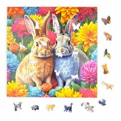 Puzzle Jänes Mruu&Amp;Pruu 25 X 25 Cm 150 Tükki Puidust Puzzle hind ja info | Pusled | kaup24.ee