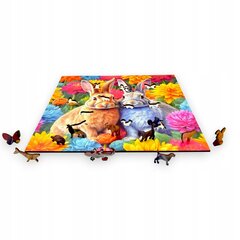 Puzzle Jänes Mruu&Amp;Pruu 25 X 25 Cm 150 Tükki Puidust Puzzle hind ja info | Pusled | kaup24.ee