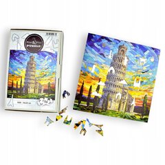 Mruu&Amp;Pruu Pisa Kalda Torni Puzzle 25 X 25 Cm 150 El Puust Puzzle hind ja info | Pusled | kaup24.ee