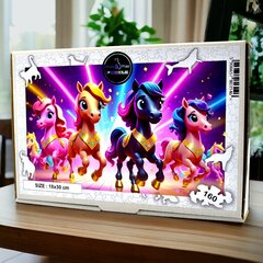 Puzzle Pony 160 Tükki Puidust Puzzle Mruu&Amp;Pruu hind ja info | Pusled | kaup24.ee