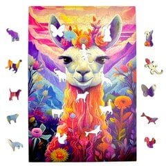 Puzzle Lama Mruu&Amp;Pruu 20 X 28 Cm 160 Tükki Puidust Puzzle hind ja info | Pusled | kaup24.ee